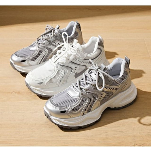 Sneakers Mesh Platform Panel