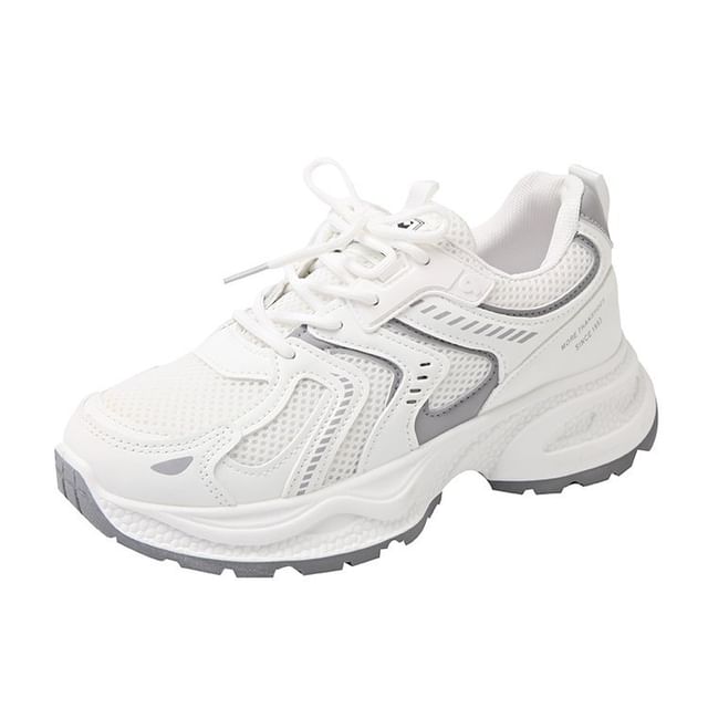 Sneakers Mesh Platform Panel