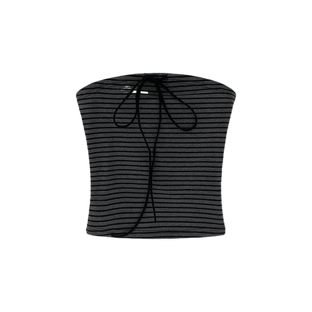 Tube Top Striped Crop