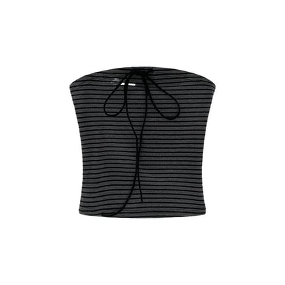 Tube Top Striped Crop