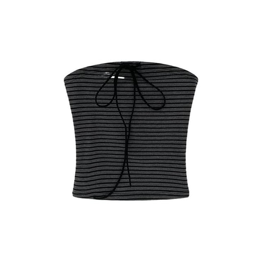 Tube Top Striped Crop