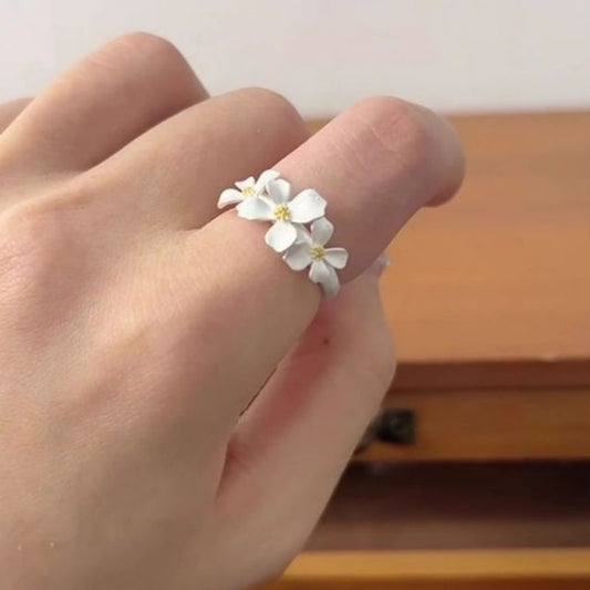 Ring Floral Alloy Open