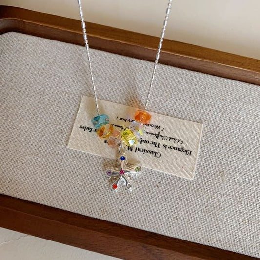 Pendant Crystal Choker Faux Star Alloy