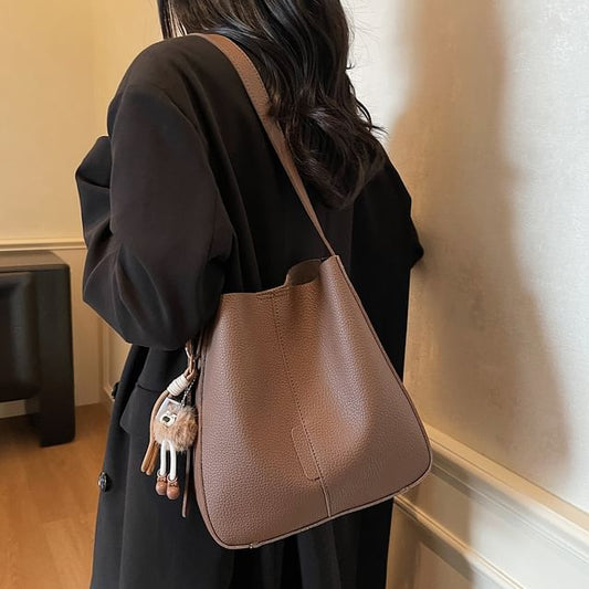 Pouch Faux Bag Shoulder Leather With