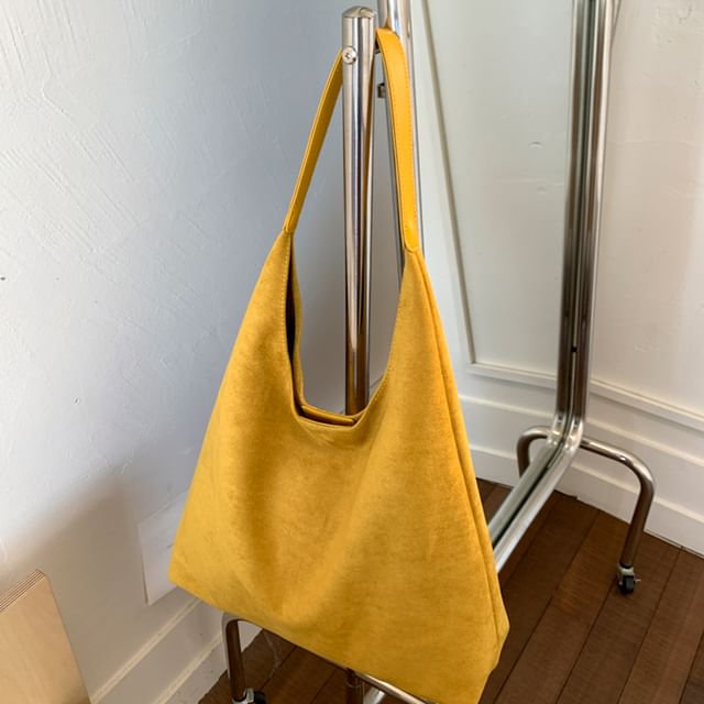 Suede Pouch Bag Tote Faux With
