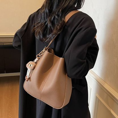 Pouch Faux Bag Shoulder Leather With