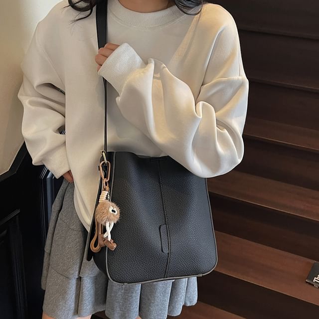 Pouch Faux Bag Shoulder Leather With
