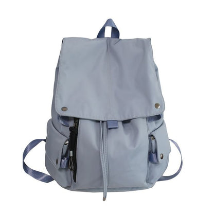 Nylon Plain Backpack Drawstring