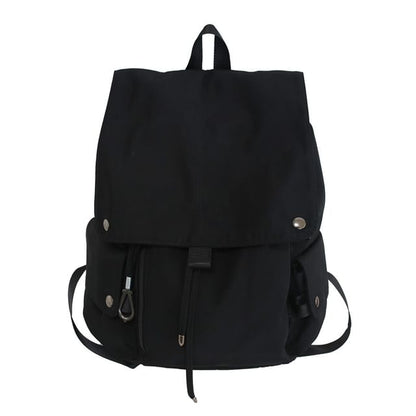 Nylon Plain Backpack Drawstring