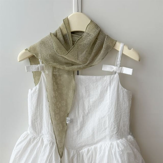 Sheer Jacquard Floral Scarf
