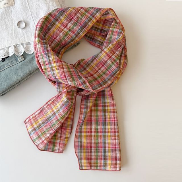 Plaid Scarf Headkerchief /