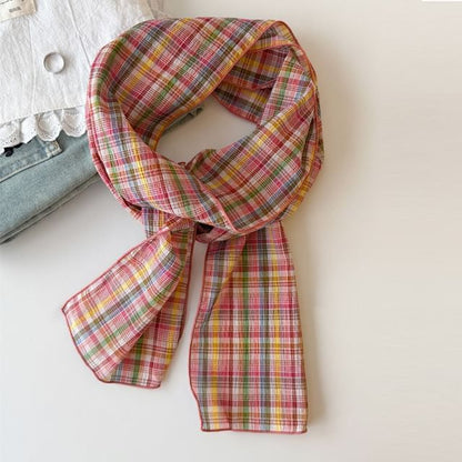 Plaid Scarf Headkerchief /