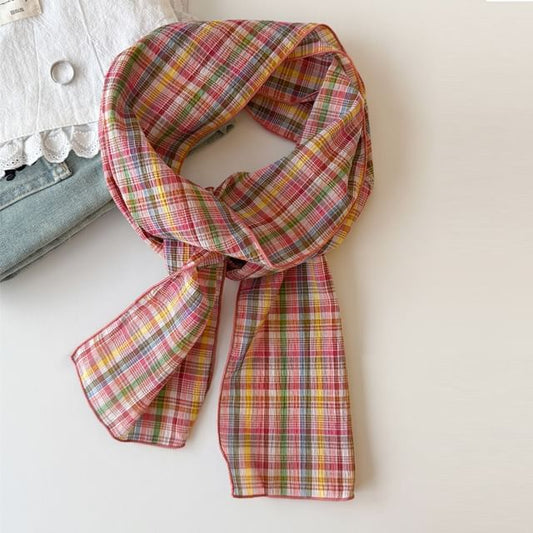 Plaid Scarf Headkerchief /