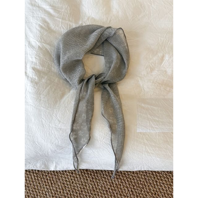 Sheer Jacquard Floral Scarf