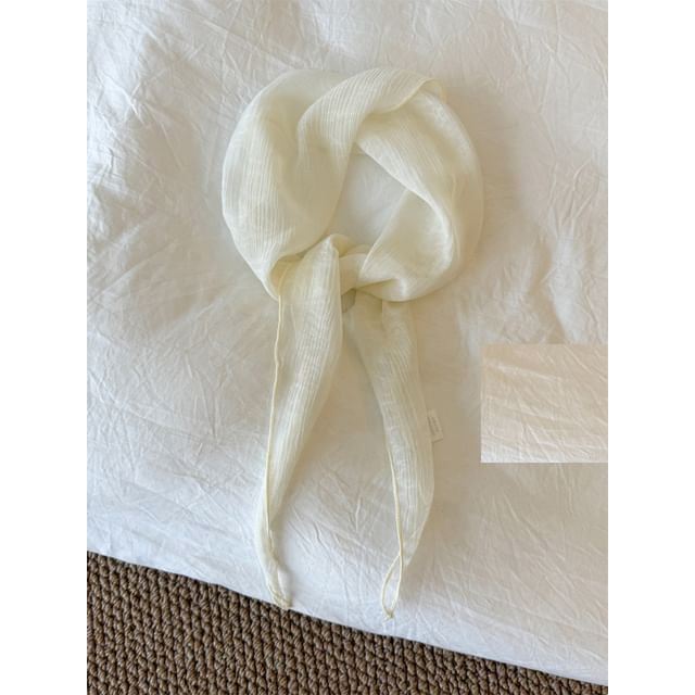 Sheer Jacquard Floral Scarf