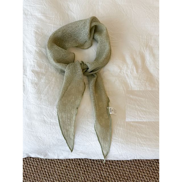 Sheer Jacquard Floral Scarf