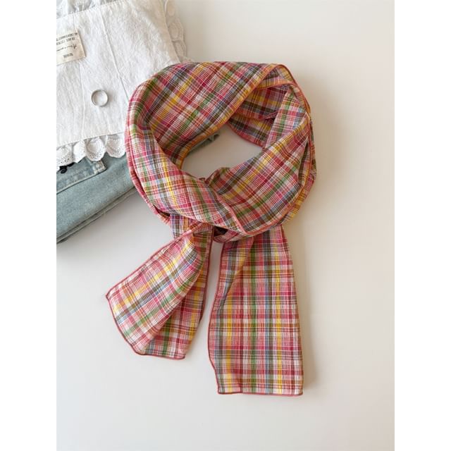 Plaid Scarf Headkerchief /
