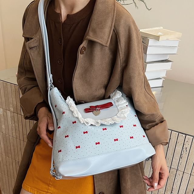 Accent Bag Patterned Crossbody Bow