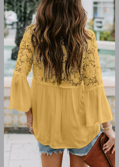 T V Yellow Sleeve Bracelet Neck Shirts