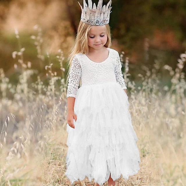 Girl Girls' Wedding Dress Party Flower