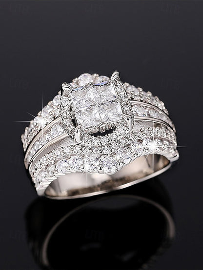 Wedding with Ring Cubic Set Luxury Zirconia