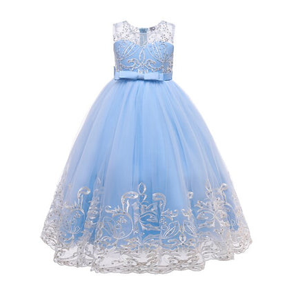 Dress Wedding Flower Sleeveless Christening Girls' Kids