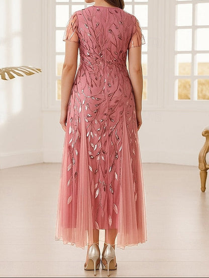 A-Line Size Bride the of Sparkle Mother Dress Plus Shine