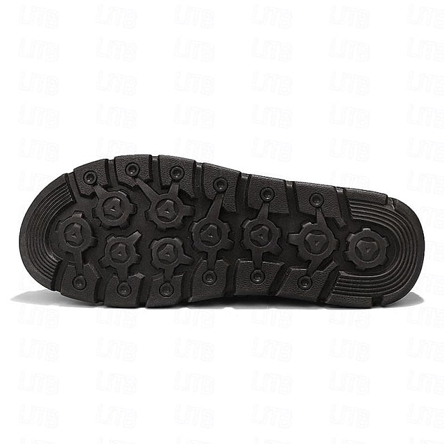 Men's Brown Faux Leather Slip-On Loafers with Side Zipper
