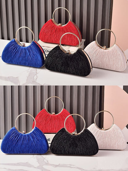 Red Party Christmas Elegant Velvet Women's – Handbag