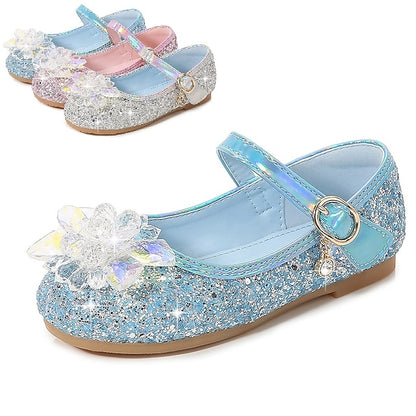 Walking Princess Portable Flats PU Leather Girls' Shoes
