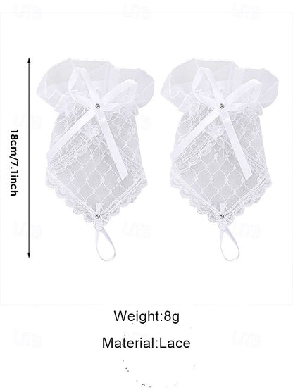 Lace Wedding Elegant Fingerless Bridal – Gloves White
