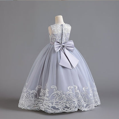 Dress Wedding Flower Sleeveless Christening Girls' Kids