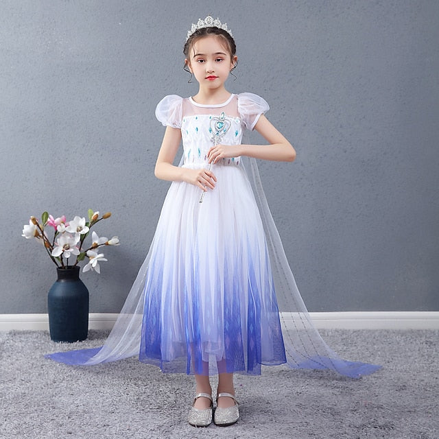 Girl Flower Cosplay Girls' Dress Elsa Princess Movie