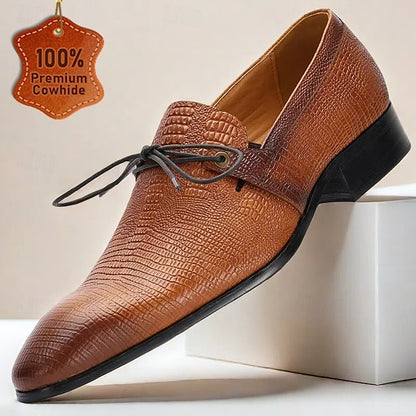 Wholesale SampleMen's Tan Genuine Leather Oxford Shoes – Vintage