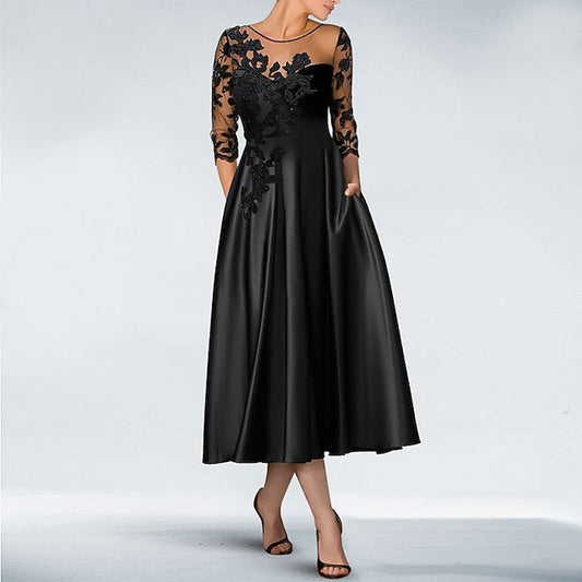 Elegant Wedding Formal Dress Knee Guest Dresses A-Line Cocktail