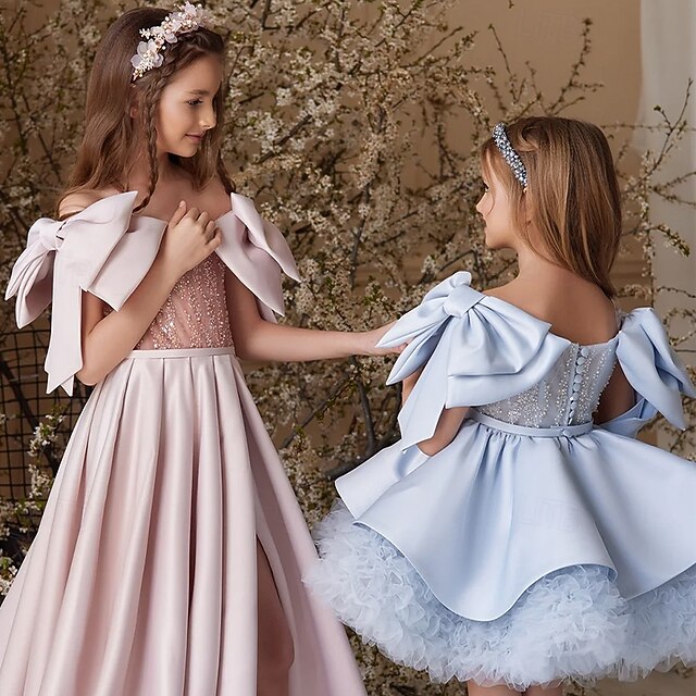 Girl Girls' Flower Dress Evening Gown Formal Princess