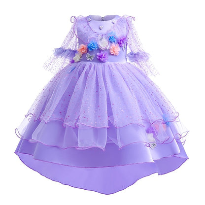 Fairytale Dress Princess Girl Encanto Madrigal Isabela Flower