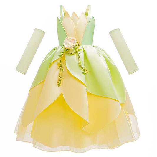 Flower Dress Theme Tiana Bell Princess Fairytale Tinker Girl