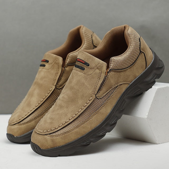 Men's Suede Slip-On Loafers – Lightweight, Breathable