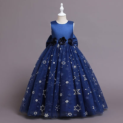 A Flower Kids Wedding Girls' Dress Little Party Line