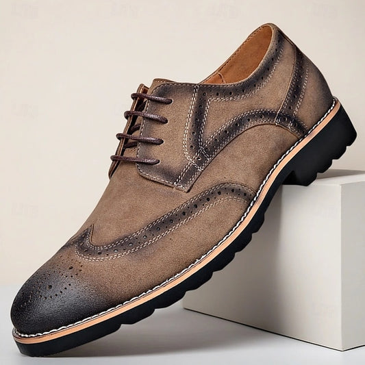 Derby Shoes Vintage – Brown Lace-Up Men's Brogue