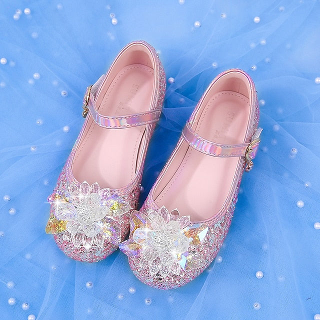 Walking Princess Portable Flats PU Leather Girls' Shoes