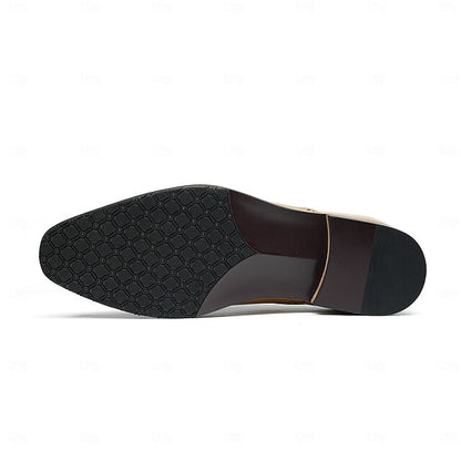 Men's Leather Wingtip with Brown Light Genuine Shoes Oxford