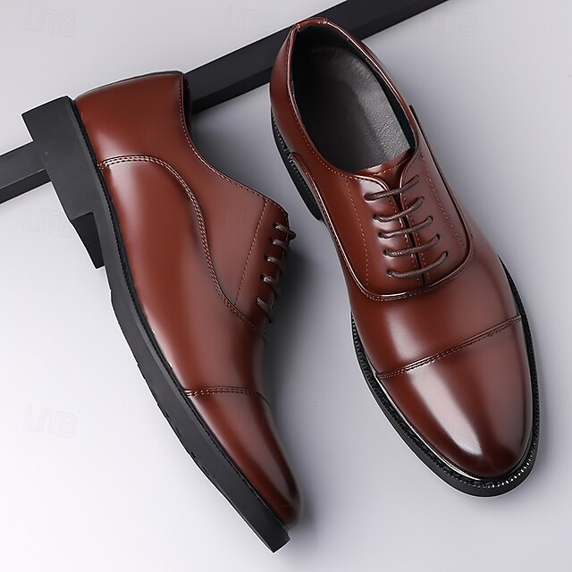 Cap-Toe Dress – Shoes Design Oxford Brown Classic Men's