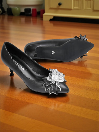 White with Heel Bow Low Wedding Shoes Women's Crystal