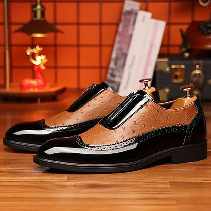 Black Tan and Shoes Colorblock Men's with Patent Formal