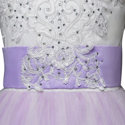 Sleeveless Girl Girls' Kids Wedding Dress Flower