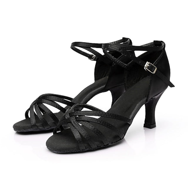 Latin and Satin Design with Women's Dance Shoes Strappy
