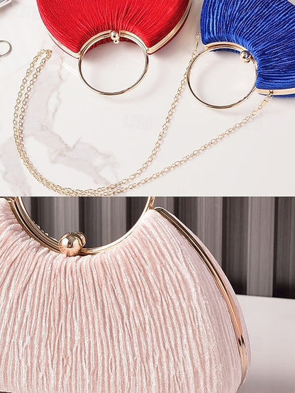 Red Party Christmas Elegant Velvet Women's – Handbag