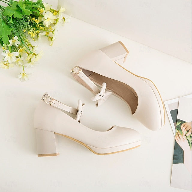 White Girls' Weddings - Shoes Jane Perfect Mary Bow for